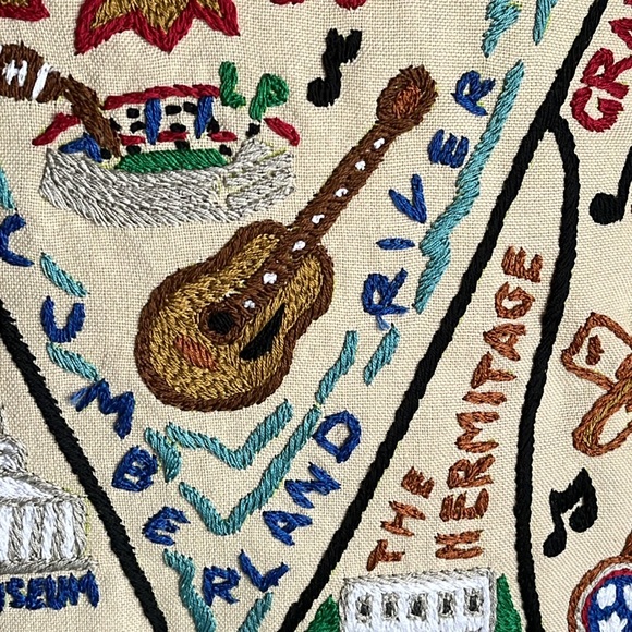 NASHVILLE Hand-Embroidered Pillow NWOT - Picture 2 of 15